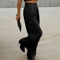 thumbnail image 4 of Sngxgn Women Pants Leggings Women's Casual Long Lounge Pants Drawstring(Black,L/3), 4 of 7