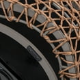 thumbnail image 6 of Jennifer Taylor Home Willow 35.5" Upholstered Woven Patio Deep Seating Armchair, Golden Brown Wicker Frame, Wheat Beige, 6 of 8