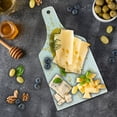thumbnail image 5 of Saying Cutting Board, Rounded Sun Rough Heart Shaped Beams Philosophy of Life Theme Illustration Image, Decorative Tempered Glass Cutting and Serving Board, Wine Bottle Shape, Yellow, by Ambesonne, 5 of 5