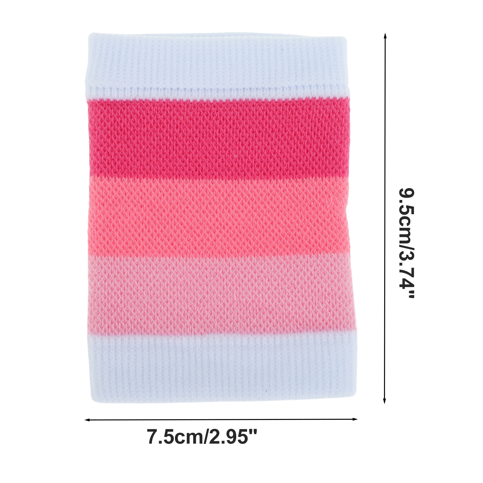 Unique Bargains Durable Breathable Wrist Sweatbands Comfortable 1 Pc White Rose Red