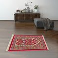 thumbnail image 4 of Prayer Rug Traditional Pilgrimage Embroidery National Style for Study Home Red, 4 of 7