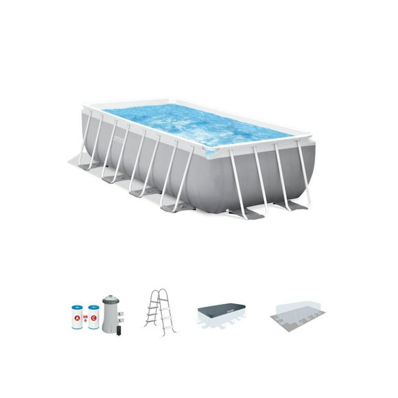 Intex 16Ft X 8Ft X 42In Prism Frame Rectangular Pool Set