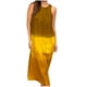 thumbnail image 2 of Puntoco Vestido De Manga Corta Con Cuello En V, Vestido Casual Sin Mangas Con Abertura Suelta Y Degradado Para Mujer Amarillo S, 2 of 6