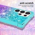 thumbnail image 4 of Compatible with Samsung Galaxy S24 Ultra Case Girls Women,Liquid Glitter Shockproof Back Cover Soft TPU Bumper Silicone Slim Protective Cover for Samsung Galaxy S24 Ultra Gradient Blue, 4 of 14