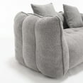 thumbnail image 4 of PORKISS Oversized Bean Bag Chair with 2 Pillows, Giant Large Loveseat Bean Bag Chair Couch for Adults Teens, Chenille Fabric Sofa, Grey, 4 of 12