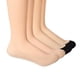thumbnail image 2 of 4 Pares calcetines de algodón de bajo corte anti-deslizante con espalda de silicona para mujeres - Piel-color y negro, 2 of 5