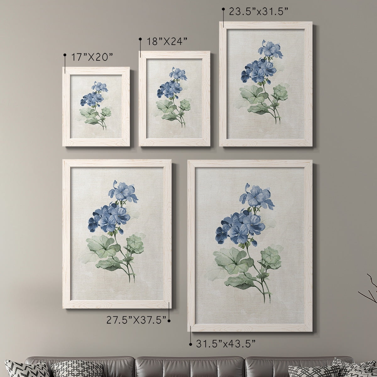 Farmhouse Periwinkle I - Premium Framed Canvas 2 Piece Set - Ready to Hang