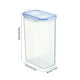 thumbnail image 3 of Recipientes de plástico transparente con tapa para almacenar alimentos | Botes herméticos para alimentos secos para organizar la despensa de la cocina | Varios tamaños | Apto para lavavajillas, 3 of 6