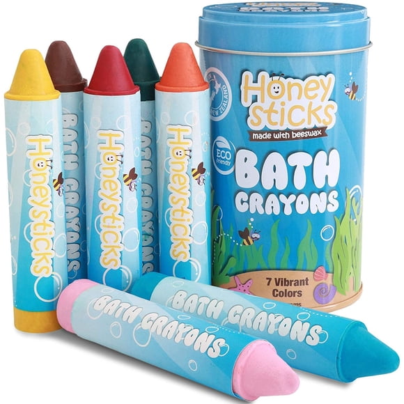 Lápices de pelo de baño Super Jumbo, no tóxicos (paquete de 7) para niños