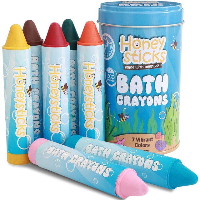 Lápices de pelo de baño Super Jumbo, no tóxicos (paquete de 7) para niños