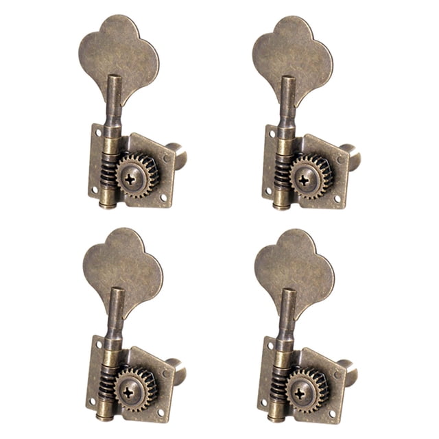 Langgg Durable Electric Bass Tuning Pegs Tuner Opened Knobs Feature Fine Workmanship And Effortless Installation Process 4R Bronze 82mm-88mm