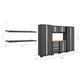 thumbnail image 3 of NewAge Products Bold Series Gray 9 Piece Cabinet Set, Heavy Duty 24-Gauge Steel Garage Storage System, LED Lights / Slatwall / Wall Mounted Shelf Included, 3 of 8