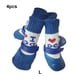 thumbnail image 5 of Greeniant 4 piezas de zapatos para mascotas lindo algodón lluvia nieve botas conjunto de calcetines buena elasticidad con suela de goma cubierta de pata Ropa para mascotas amor azul L Greeniant PT003813-19B, 5 of 6