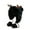 Black, variant on Women's Winter Solid Color Antler Fashion Cold-Proof Fleece-Lined Warm Ear-Protecting Hat for Adults Kids