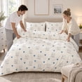 thumbnail image 5 of Disposable Travel Bed Set, King Size Disposable Bed Sheets For Travel, Disposable Bed Sheets, Printed Disposable Sheets 4-Piece Travel Bedding Kit, 5 of 6