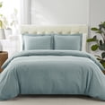 thumbnail image 2 of Sweet Home Collection 100% Combed Cotton Percale Duvet Set Made in Egypt 400 TC Misty Blue Full/Queen, 2 of 3
