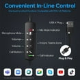 thumbnail image 6 of Blucalm Wired USB Headset with Mic for PC, Laptop, AI Noise Canceling Headphones with In-Line Control for Teams, Zoom, Skype, On-Ear Computer Headset with Microphone for Home/Office/Call Center, 6 of 11