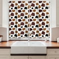 thumbnail image 2 of Ambesonne Cow Print Kitchen Curtains, Abstract Cow Hide, 55"x39", White Brown Black, 2 of 3