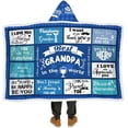 thumbnail image 2 of Wearable Blanket Hoodie, Birthday Gift Ideas, Soft Blue Throw Blankets Presents for Men Christmas Thanksgiving, 2 of 6
