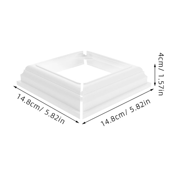 TABLZONE 3Pcs Split Post Base Covers White Plastic Deck Post Skirt for Porch Columns and Fence Support