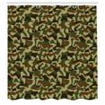 thumbnail image 2 of Ambesonne Camouflage Shower Curtain, Hunter in Forest, 69"Wx84"L, Green Brown Khaki, 2 of 4