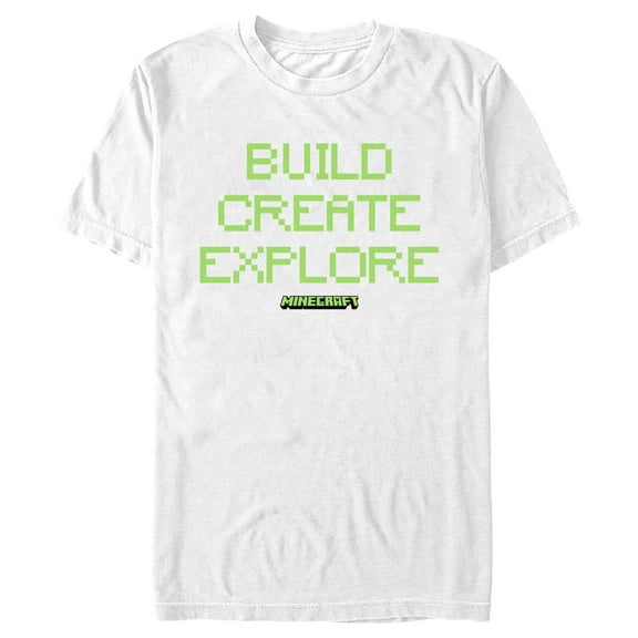 Men's Minecraft Build Create and Explore Graphic T-Shirt