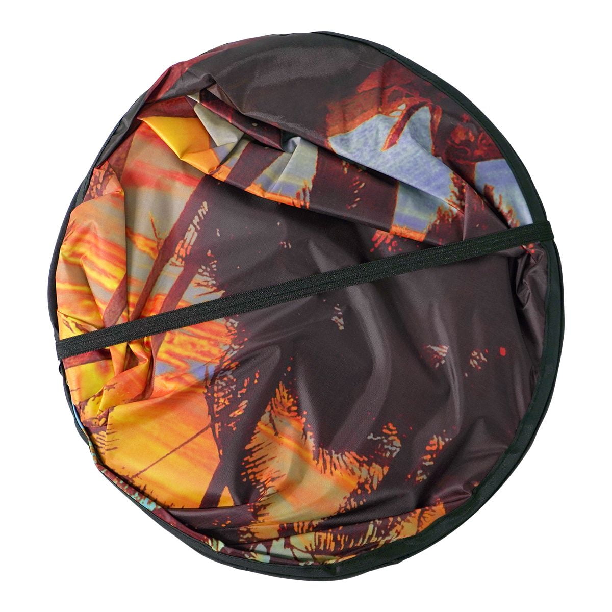 Auto Drive 2 Count Palm Tree Sunset Universal Twist Sun Shade Product Size 28.5'' x 31.5''