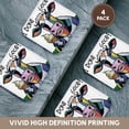 thumbnail image 6 of 3drose, Funny Cute Cool Cow Eating Ice Cream Cone Satire Abstract Art, Set of 4 Coasters - Soft, 6 of 7