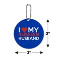 thumbnail image 6 of I Love My Russian Husband Round Luggage ID Tag Card Suitcase Carry-On, 6 of 7