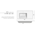 thumbnail image 2 of Scarabeo 3008-One Hole ML Rectangular Ceramic Self Rimming/Wall Mounted Bathroom Sink, White, 2 of 2