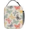 thumbnail image 2 of Vintage Butterfly Insulated Lunch Bag, Reusable Lunch Box Tote Bag For Office Work Picnic Travel Women/Men, 2 of 6