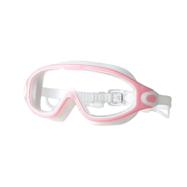WDOplteas Gafas Natación Plana HD Antivaho Ajustable Adulto Unisex (rosa Blanco)