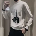 thumbnail image 4 of Sudadera con capucha negra sin gráficos de hip hop para hombre, ropa punk, jersey para hombre, ropa de calle de otoño, divertida, de una pieza, de algodón, estilo emo, 4 of 4