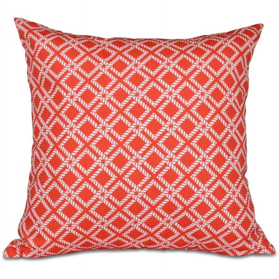Simply Daisy 16" x 16" Rope Rigging Geometric Print Outdoor Pillow
