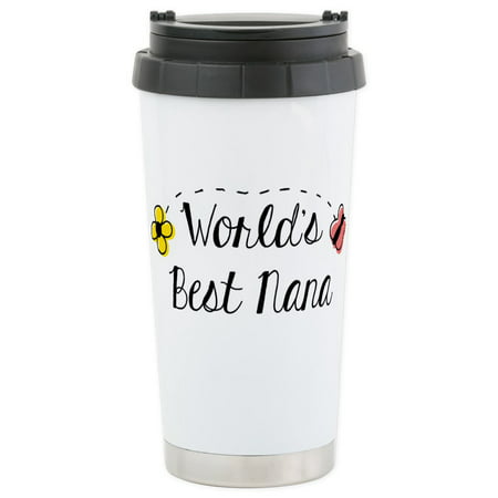 CafePress - World's Best Nana - Stainless Steel Travel Mug, Insulated 16 oz. Coffee (Best Travel Tumbler Review)