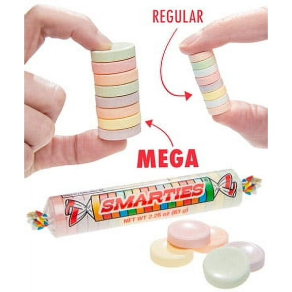 4 Pack Mega Smarties Super-sized sweet treat.
