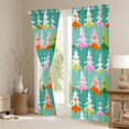 thumbnail image 3 of Manfei Red Xmas Tree Curtains Pack of 2 (42x84 Each) for Teen, Winter Snowflake Curtains Blackout, Merry Christmas Bedroom Curtains, Window Curtains Room Decor, 3 of 6