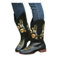 thumbnail image 2 of Aayomet Boots For Women，Womens Hiking Boots Embroidered Western Sunflower Boots Boots Motorcycle Vintage Cowboy Cowboy Boots Women, 2 of 5