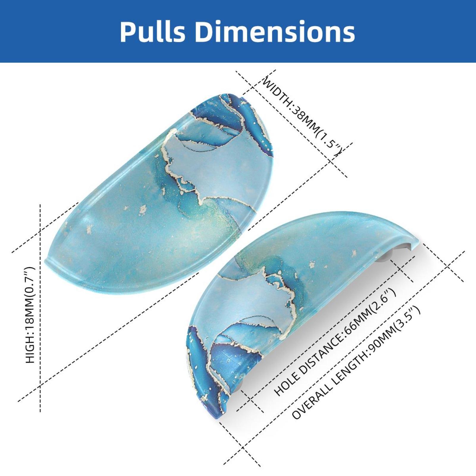 HemaKayy 6 Pack 3.5" Decorative Cabinet Knobs - Elegant ABS Glass Cup Handles for Home Furniture Decor - Dresser Drawer Door Pulls - Perfect for Kitchen Bedroom - Unique Marble Texture