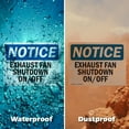 thumbnail image 5 of (2 Pack) Exhaust Fan Shutdown On Off OSHA Notice Sign 14 Inch X 10 Inch Vinyl Label Decal Sticker Weather Resistant, UV Protected for Workplace, Business, and Construction Site, Made in, 5 of 7