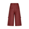 thumbnail image 6 of Gamivast Womens Plus Size $5 Cargo Shorts Women Elastic Waist Knee Length Wide Leg Shorts for Summer Casual Relaxed Fit with Pockets Cancel Membership, 6 of 7