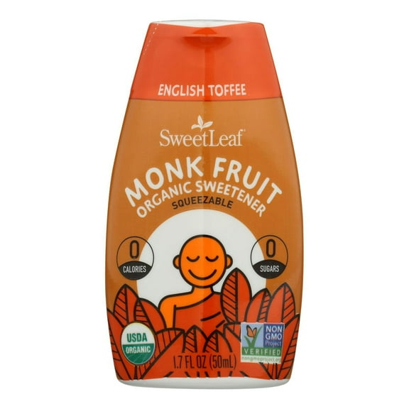 SweetLeaf Liquid Monk Fruit English Toffee 1.7 oz (Pack Of 6)