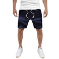 thumbnail image 4 of Men's Cargo Shorts Street Straight Solid Color Shorts Sports Pocket Thin Cropped Pants Blue XXXXL, 4 of 4
