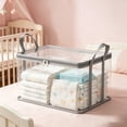 thumbnail image 6 of yulier Thick Plastic Clear Storage Bags, Foldable Waterproof PVC Storage Organizer Bin with Zippers Handles for Clothes Toys Moving, Stackable Storage Containers for Home Dorm, 15"x9.5"x12.6", 6 of 8