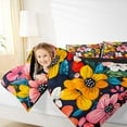 thumbnail image 4 of jejeloiu Vintage Flower Queen Comforter Set,Rustic Floral Bedding Sets,Multicolor Plant Botanical Bedding Comforter Set For Men Women,Luxury Bedroom Decor Reversible,3 Pieces, 4 of 8