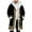 Black, variant on LINGLANG Christmas Men's Long Cardigan Hoodies Women Unisex Santa Claus Xmas White Trim Warm Hooded Coat with Pockets