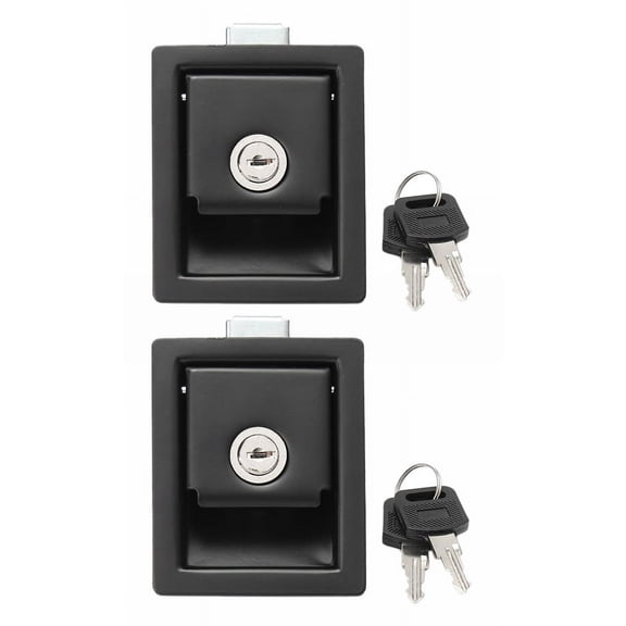 2X Rv Car Paddle Entry Door Lock Latch Handle Knob -Trailer Pull Type Panel Door Lock