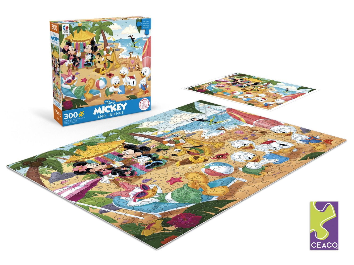 Ceaco - Disney - Mickey & Minnie at the Beach - Oversized 300 piece puzzle