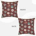 thumbnail image 3 of Fotbe Mountain Adventure Badges Pattern Velvet Decorative Throw Pillow Covers with Elegant Piping, Soft Plush Cushion Cover for Sofa, Bed, Car, Office-20"x20", 3 of 8