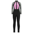 thumbnail image 5 of TiaoBug Kids Girls Rhinestone Color Block Gymnastic Dance Leotard Skating Jumpsuit with Leggings Set Pink 16, 5 of 6